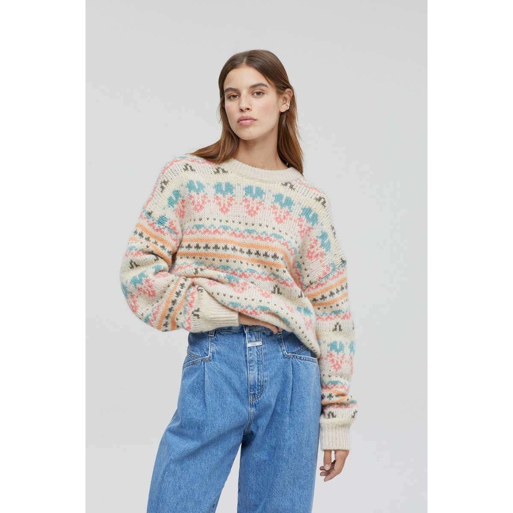 CLOSED Maglia con Lavorazione Fair Isle Sweater‎ Jacquard Chunky Alpaca L $425